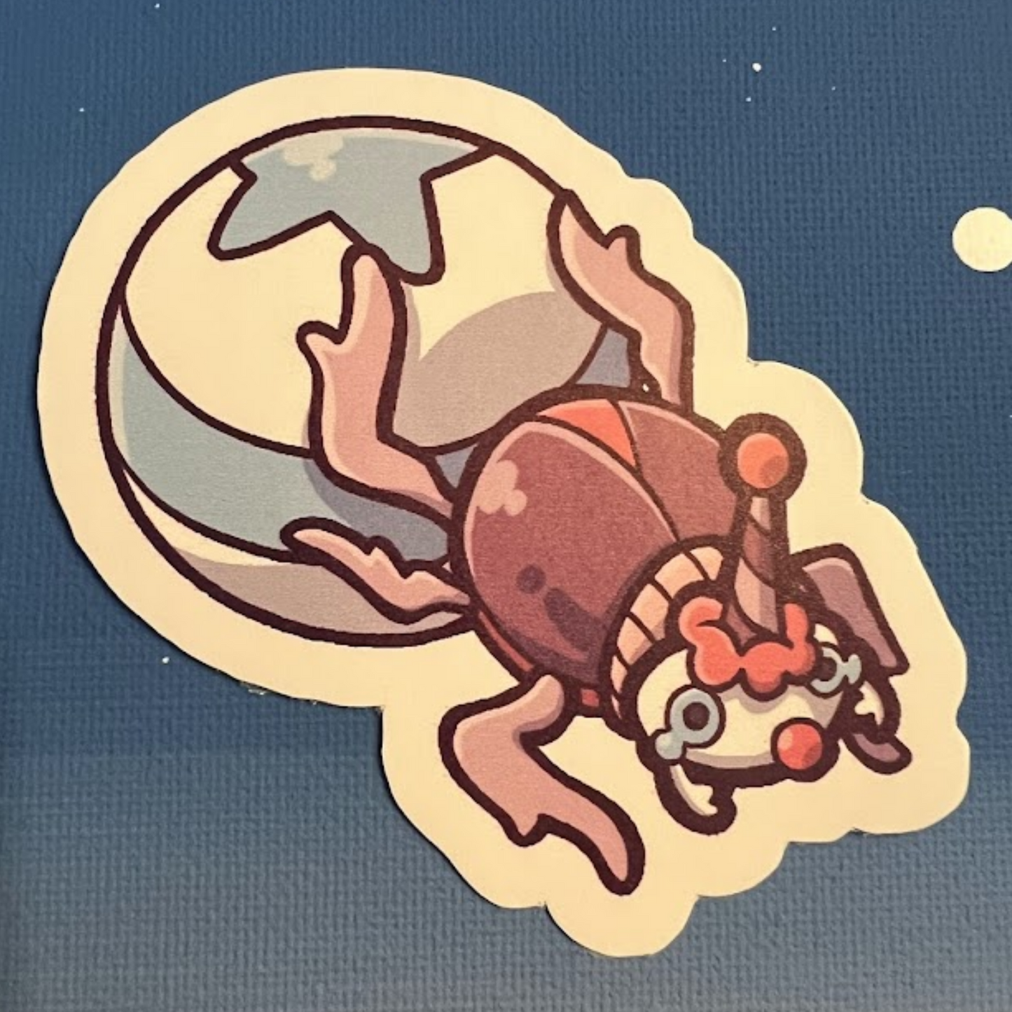 Clown Scarab (3" Paper Sticker)
